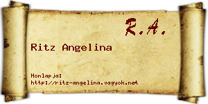 Ritz Angelina névjegykártya